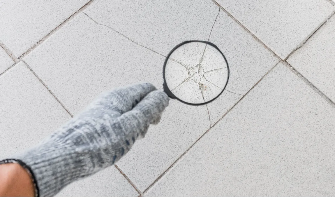 Chipped tiles