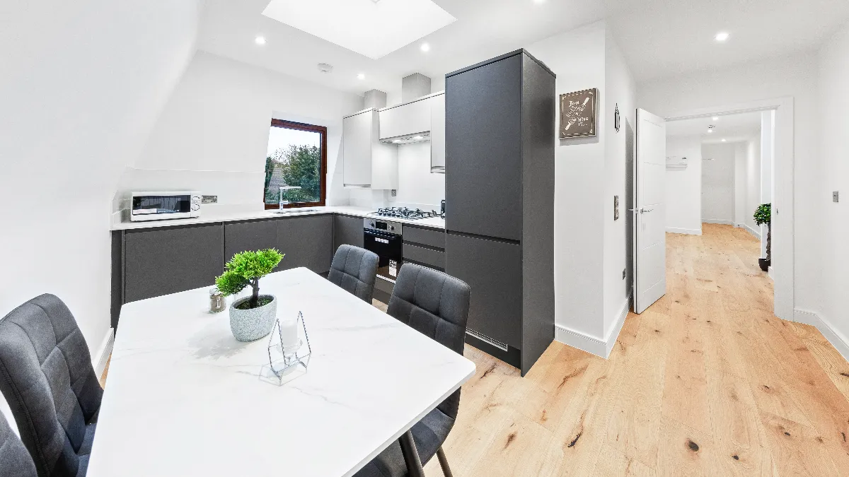 Stylish kitchen and dining area