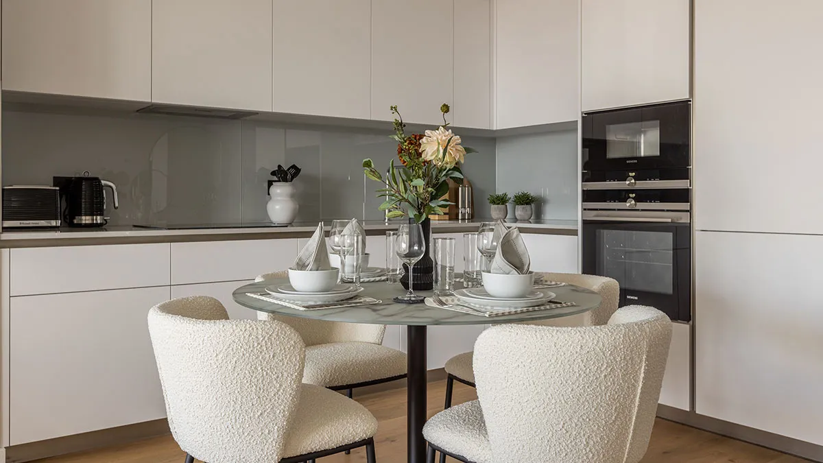 Kitchen and dining area