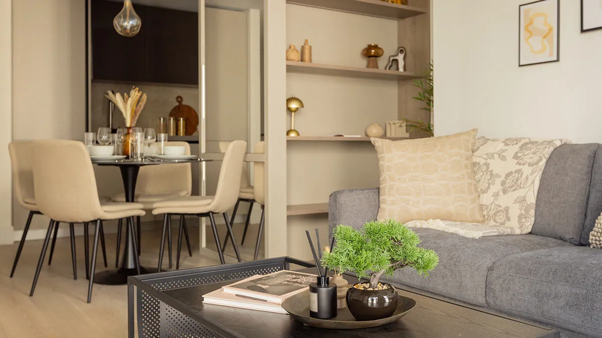 Dining and living area