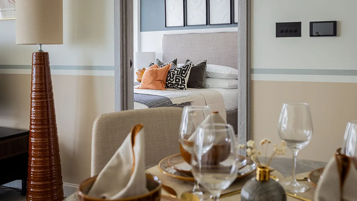 Light and dining area