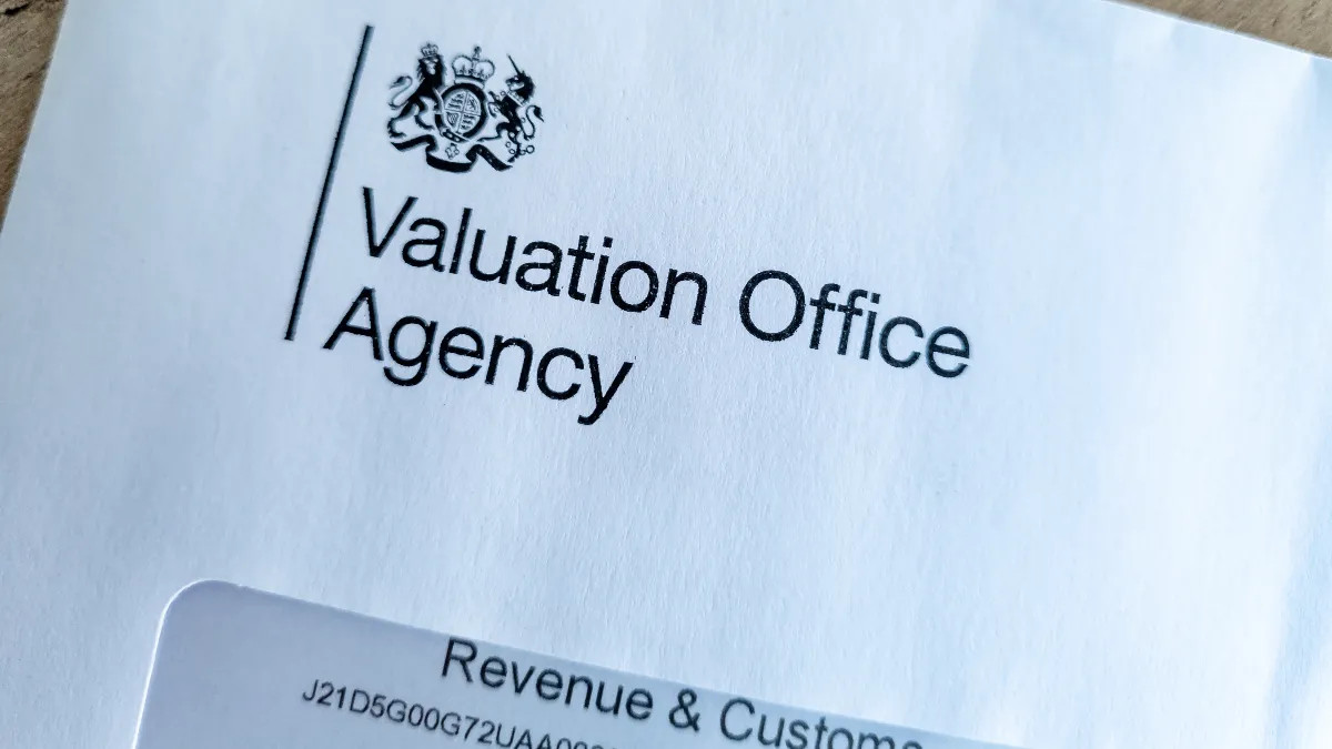 Close up letter from the Valuation Office